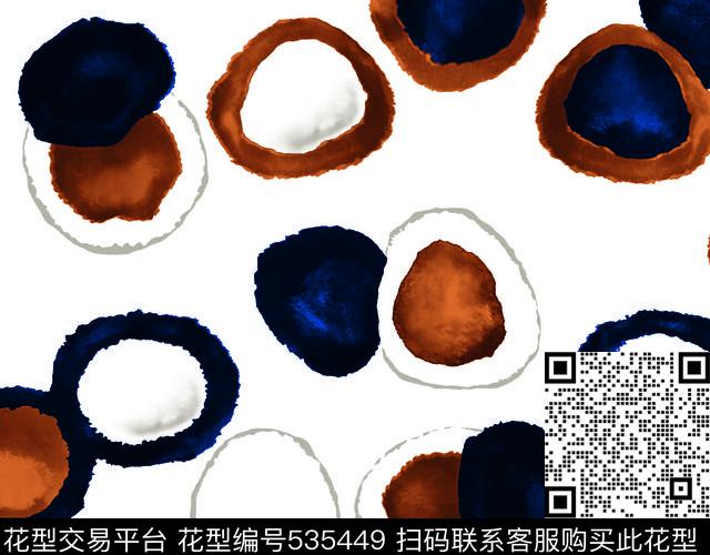 晕染水墨大牌图案几何数码印花华亿平台下载（图片编号: 535449） - 瓦栏（Walan）