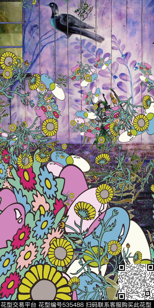 定位花花卉女装家纺数码印花华亿平台下载（图片编号: 535488） - 瓦栏（Walan）