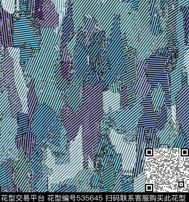 线条几何块面传统印花华亿平台下载（图片编号: 535645） - 瓦栏（Walan）