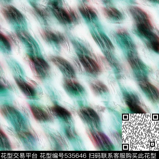 羽毛线条渐变数码印花华亿平台下载（图片编号: 535646） - 瓦栏（Walan）