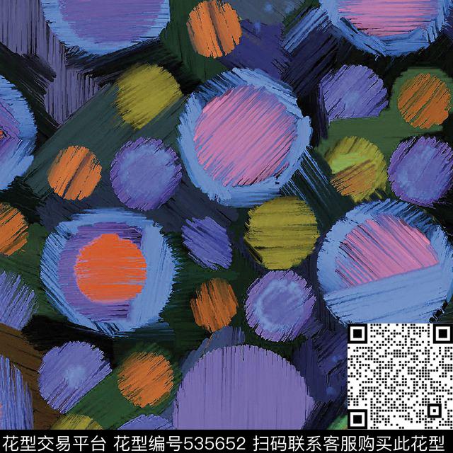 几何块面圆形数码印花华亿平台下载（图片编号: 535652） - 瓦栏（Walan）