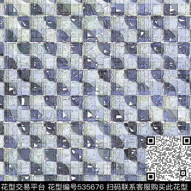 扇形几何线条数码印花华亿平台下载（图片编号: 535676） - 瓦栏（Walan）