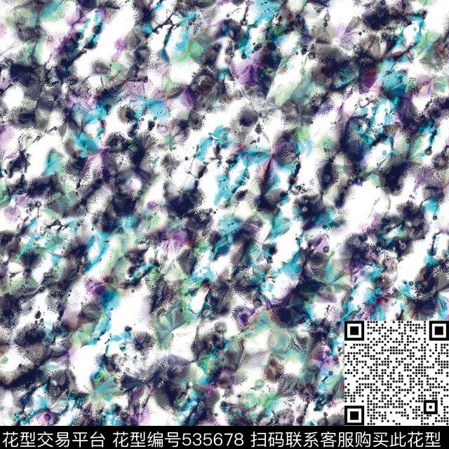 点子水墨渐变数码印花华亿平台下载（图片编号: 535678） - 瓦栏（Walan）