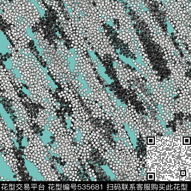 圆形线条几何数码印花华亿平台下载（图片编号: 535681） - 瓦栏（Walan）