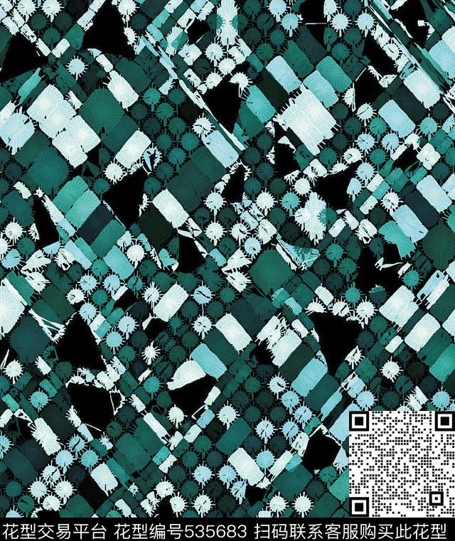 方形几何圆形传统印花华亿平台下载（图片编号: 535683） - 瓦栏（Walan）