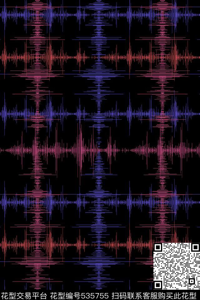 交错排列线框传统印花华亿平台下载（图片编号: 535755） - 瓦栏（Walan）