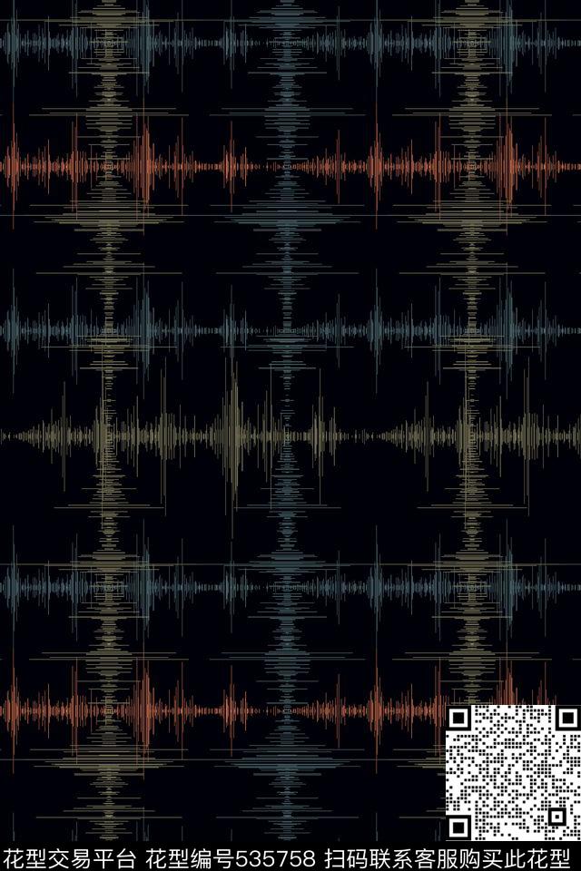 交错排列线框传统印花华亿平台下载（图片编号: 535758） - 瓦栏（Walan）