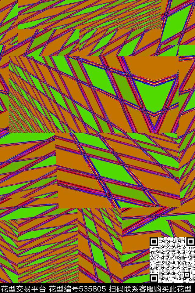 抽象发射渐变数码印花华亿平台下载（图片编号: 535805） - 瓦栏（Walan）