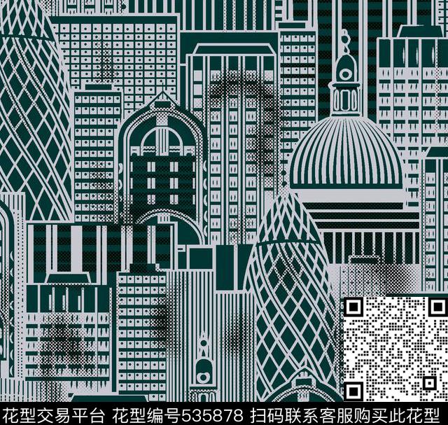 线条几何花卉花纹传统印花华亿平台下载（图片编号: 535878） - 瓦栏（Walan）