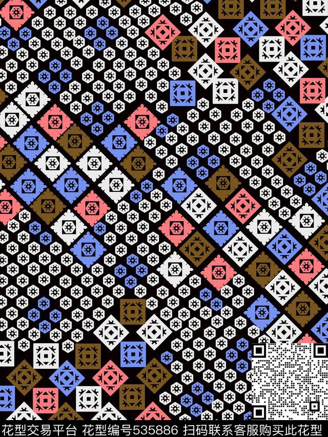 花卉小碎花花纹传统印花华亿平台下载（图片编号: 535886） - 瓦栏（Walan）