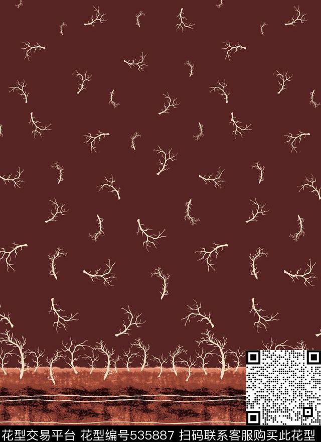 花卉小碎花花纹传统印花华亿平台下载（图片编号: 535887） - 瓦栏（Walan）