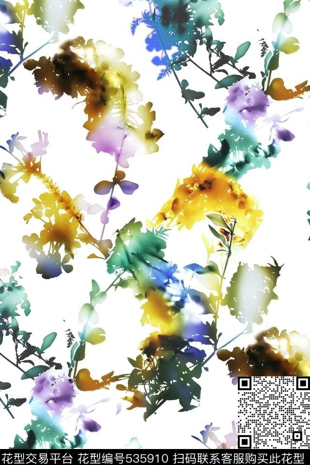 阳光叶子秋天数码印花华亿平台下载（图片编号: 535910） - 瓦栏（Walan）