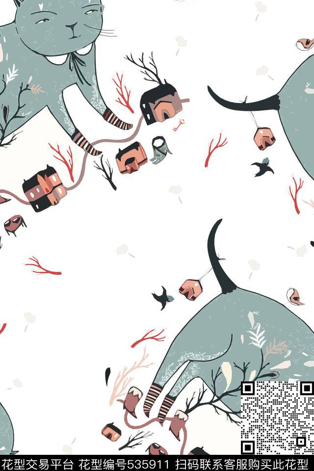 彩色大牌卡通传统印花华亿平台下载（图片编号: 535911） - 瓦栏（Walan）