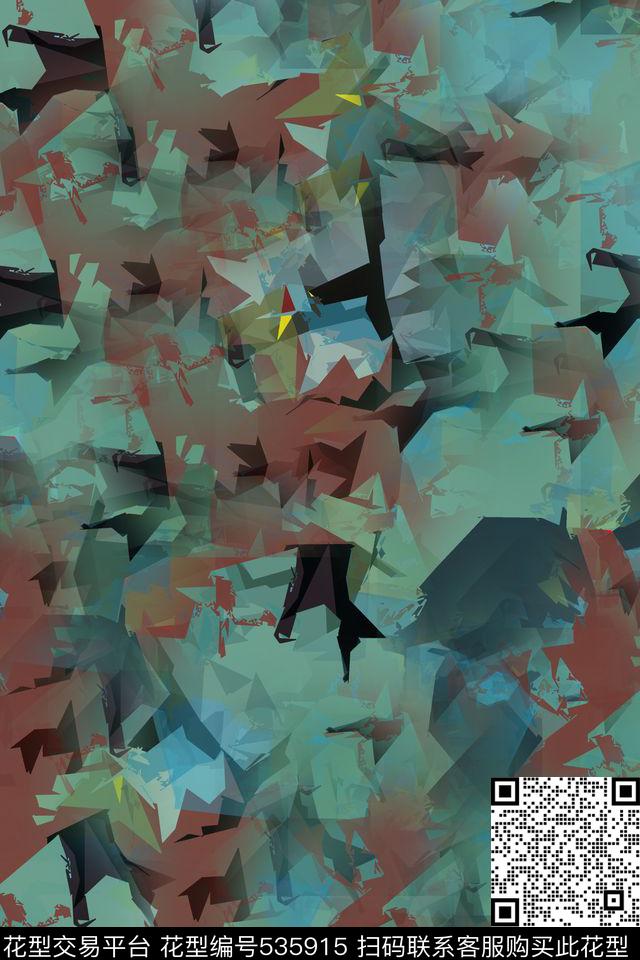 大牌肌理色彩传统印花华亿平台下载（图片编号: 535915） - 瓦栏（Walan）