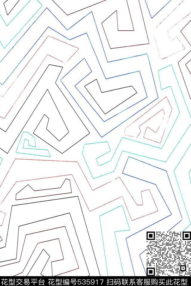 大牌黑白肌理传统印花华亿平台下载（图片编号: 535917） - 瓦栏（Walan）