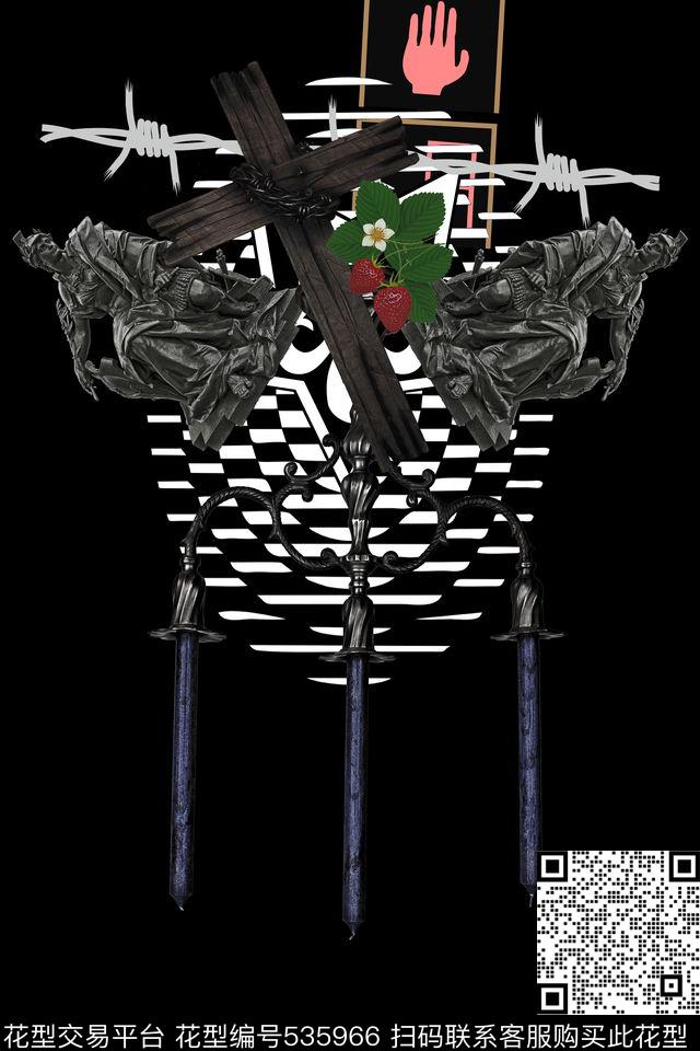 t恤华亿平台潮流复古数码印花华亿平台下载（图片编号: 535966） - 瓦栏（Walan）