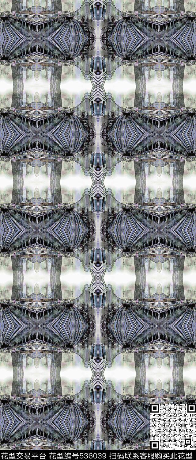 抽象大牌风景数码印花华亿平台下载（图片编号: 536039） - 瓦栏（Walan）