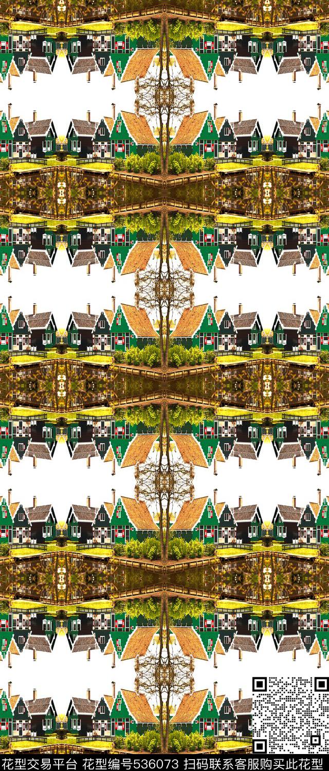 抽象大牌建筑数码印花华亿平台下载（图片编号: 536073） - 瓦栏（Walan）