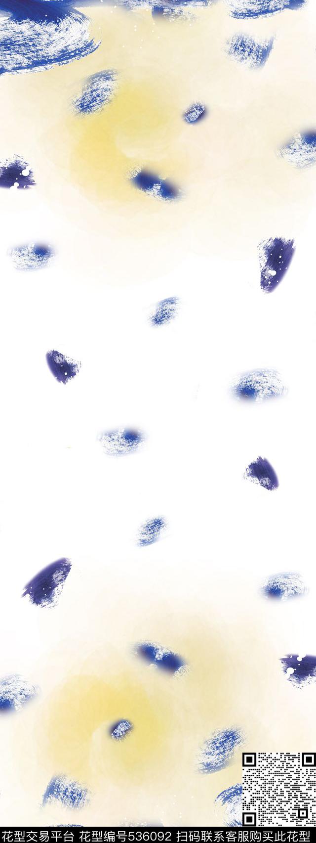 定位水墨抽象数码印花华亿平台下载（图片编号: 536092） - 瓦栏（Walan）
