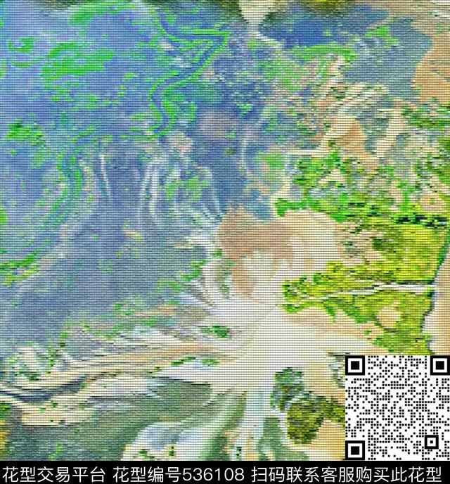 绿色湖泊大理石纹理青山绿水春意自然风光数码印花华亿平台下载（图片编号: 536108） - 瓦栏（Walan）