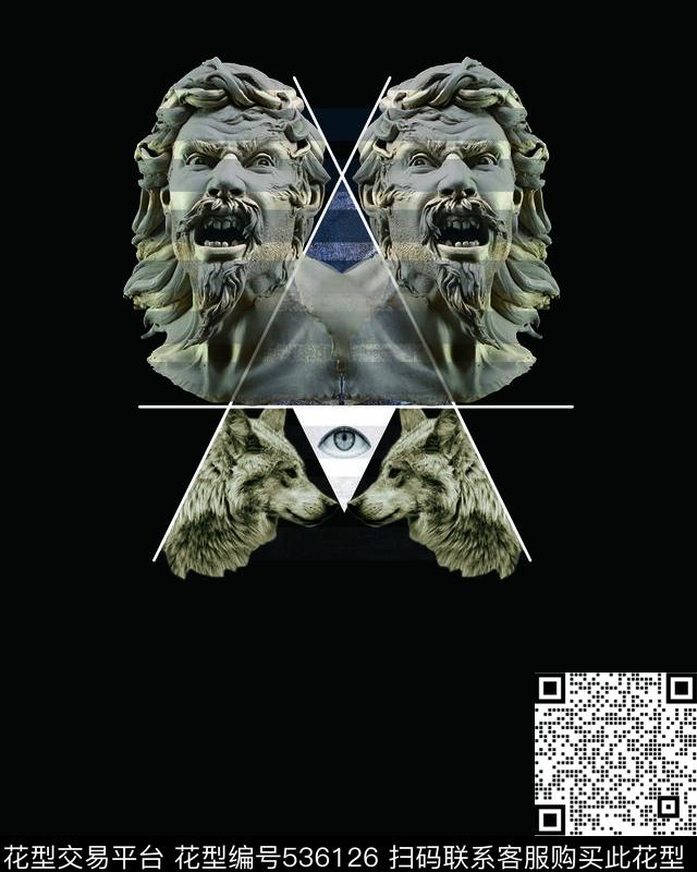 人物雕花时尚洗动物几何图形眼睛组合华亿平台男装定位华亿平台数码印花华亿平台下载（图片编号: 536126） - 瓦栏（Walan）