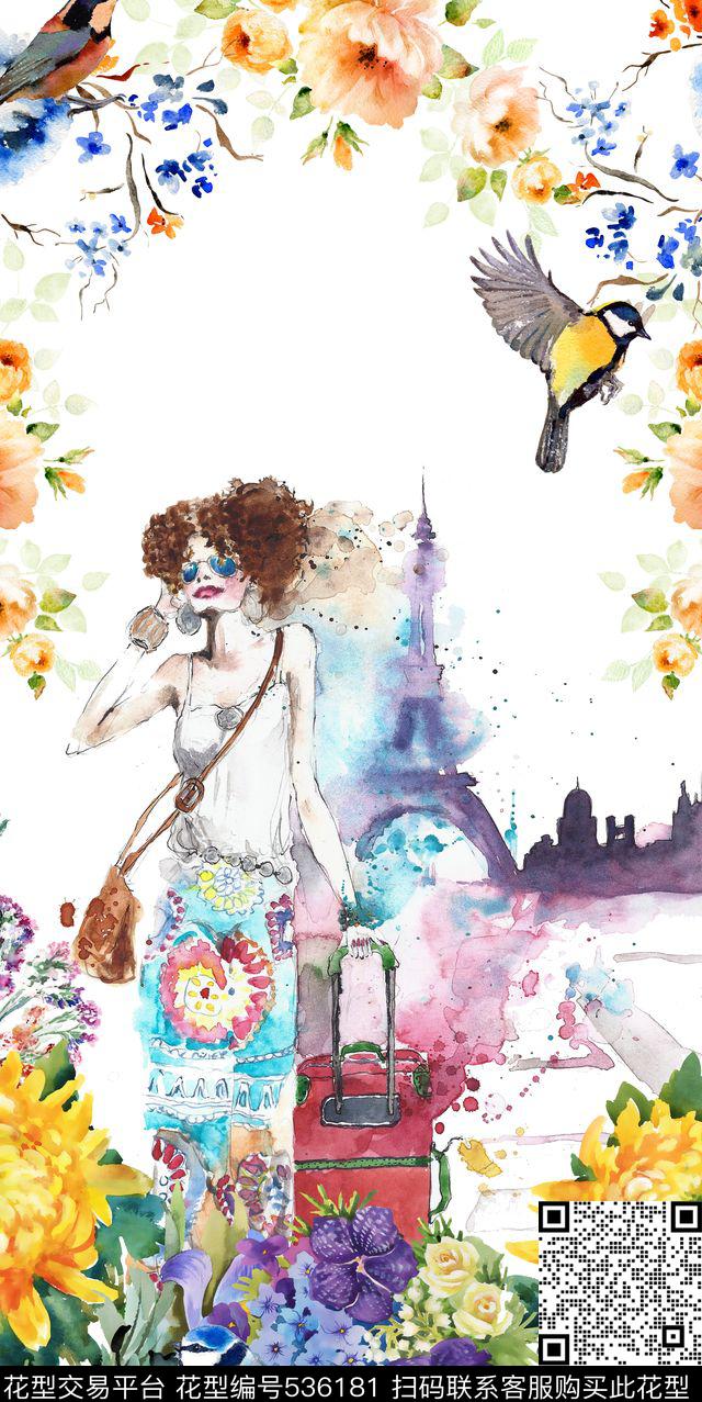 世尚美女花卉数码印花华亿平台下载（图片编号: 536181） - 瓦栏（Walan）