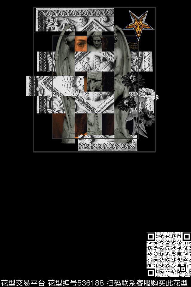 t恤华亿平台潮流复古数码印花华亿平台下载（图片编号: 536188） - 瓦栏（Walan）