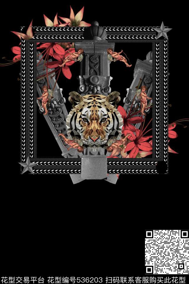 t恤华亿平台潮流复古数码印花华亿平台下载（图片编号: 536203） - 瓦栏（Walan）