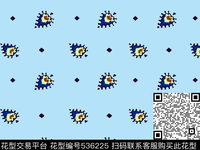 手绘宝石休闲时尚传统印花华亿平台下载（图片编号: 536225） - 瓦栏（Walan）