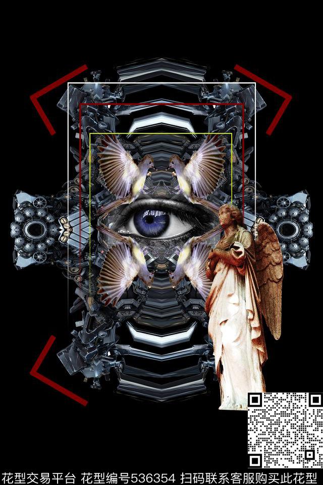 潮流眼睛石膏定位数码印花华亿平台下载（图片编号: 536354） - 瓦栏（Walan）