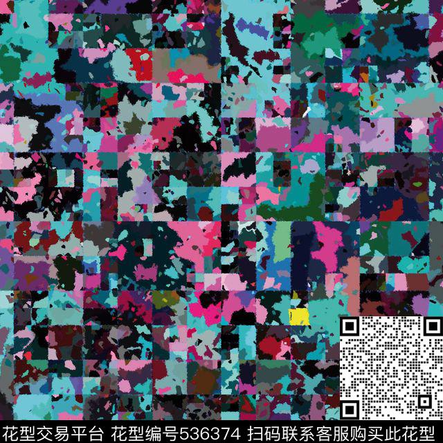 几何块面正方形传统印花华亿平台下载（图片编号: 536374） - 瓦栏（Walan）