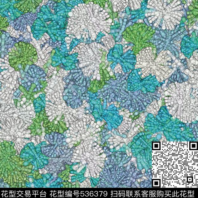 圆形几何线条数码印花华亿平台下载（图片编号: 536379） - 瓦栏（Walan）