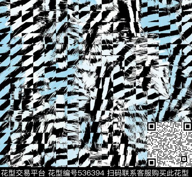 豹纹几何块面传统印花华亿平台下载（图片编号: 536394） - 瓦栏（Walan）