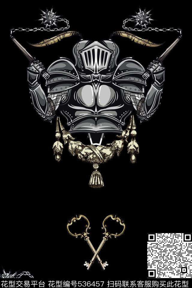 古典盔甲男装定位数码印花华亿平台下载（图片编号: 536457） - 瓦栏（Walan）