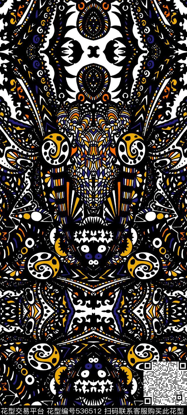 民族风插画热带雨林传统印花华亿平台下载（图片编号: 536512） - 瓦栏（Walan）