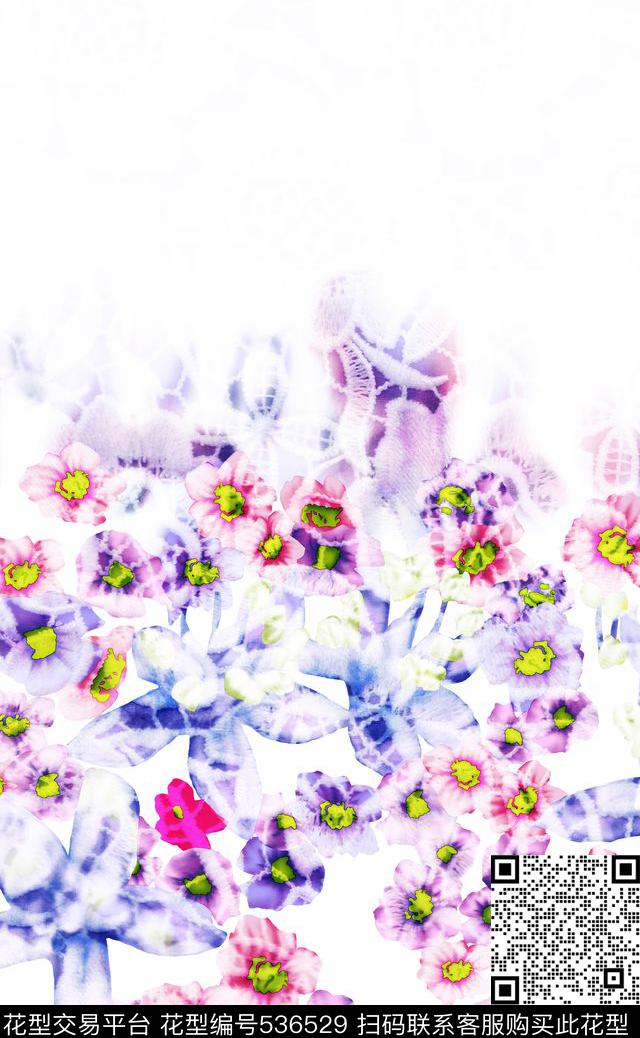 拼接水溶印花花卉牛奶丝服装家纺窗帘拼接数码印花华亿平台下载（图片编号: 536529） - 瓦栏（Walan）