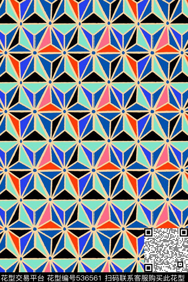 时尚几何花几何运动印花传统印花华亿平台下载（图片编号: 536561） - 瓦栏（Walan）