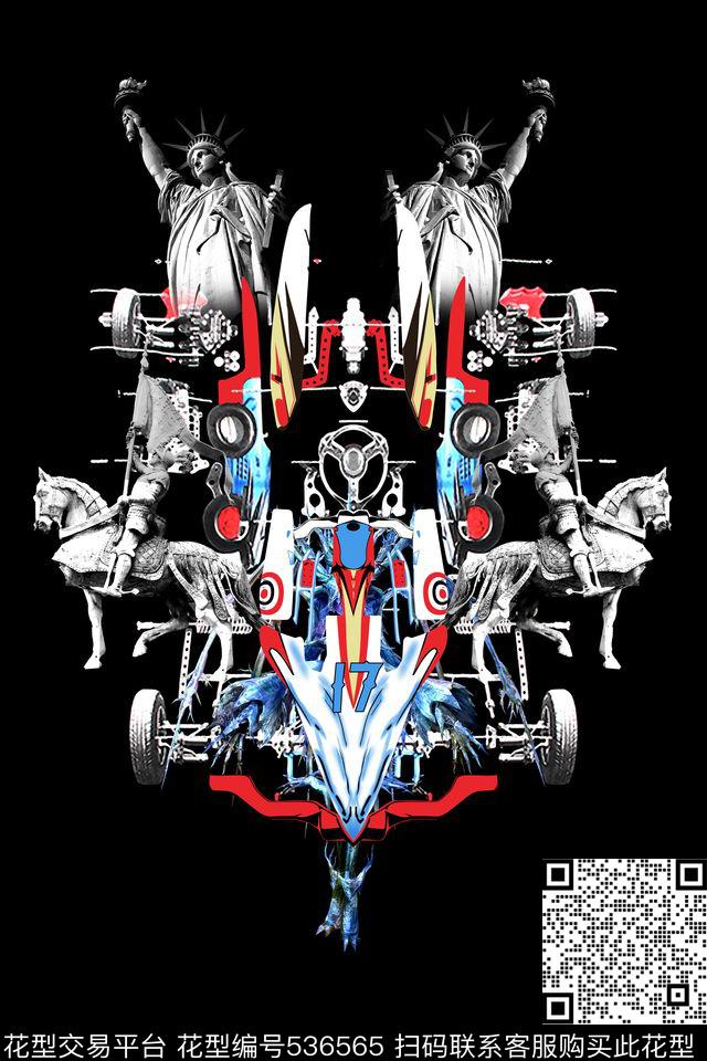 Givenchyt恤华亿平台复古数码印花华亿平台下载（图片编号: 536565） - 瓦栏（Walan）