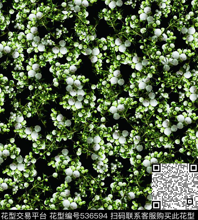 乱花休闲植物数码印花华亿平台下载（图片编号: 536594） - 瓦栏（Walan）