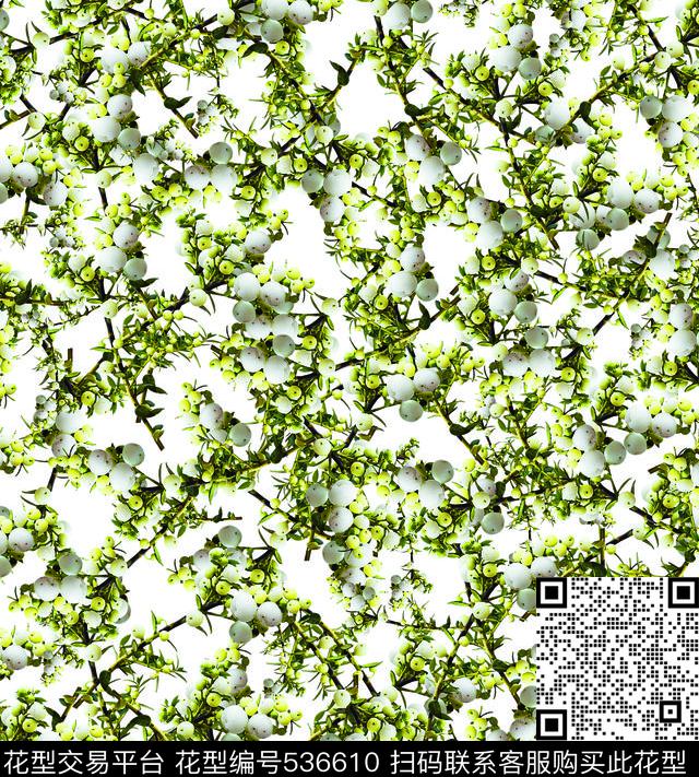 乱花休闲植物数码印花华亿平台下载（图片编号: 536610） - 瓦栏（Walan）