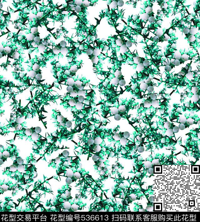 乱花休闲植物数码印花华亿平台下载（图片编号: 536613） - 瓦栏（Walan）