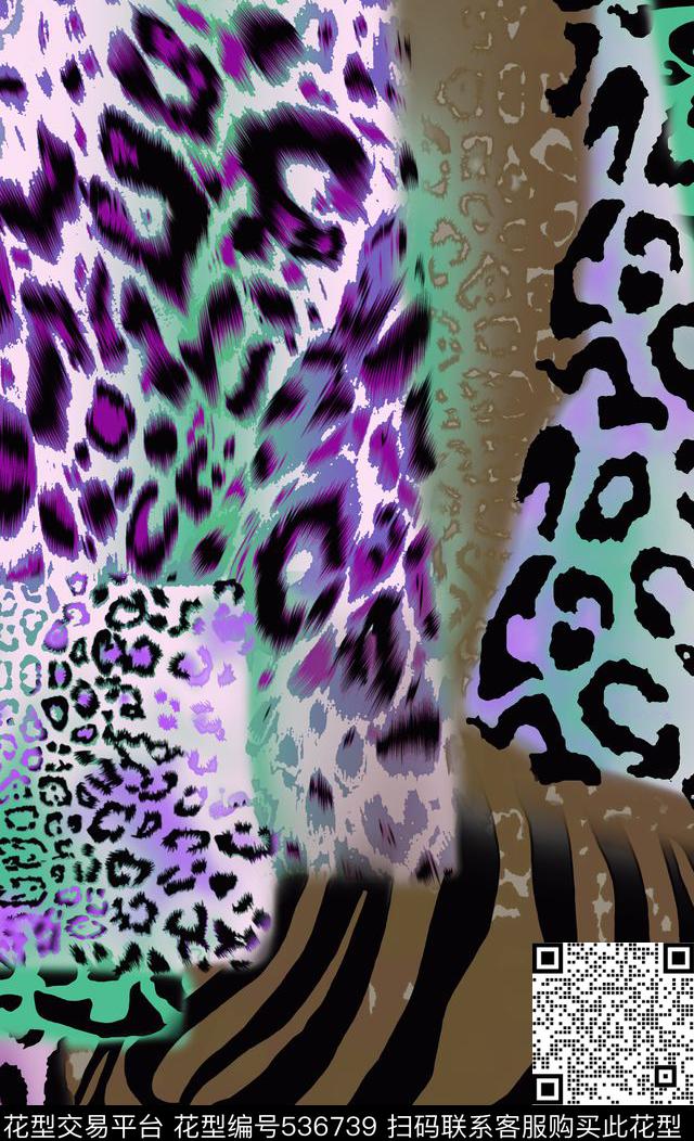 时尚动物纹虎皮传统印花华亿平台下载（图片编号: 536739） - 瓦栏（Walan）