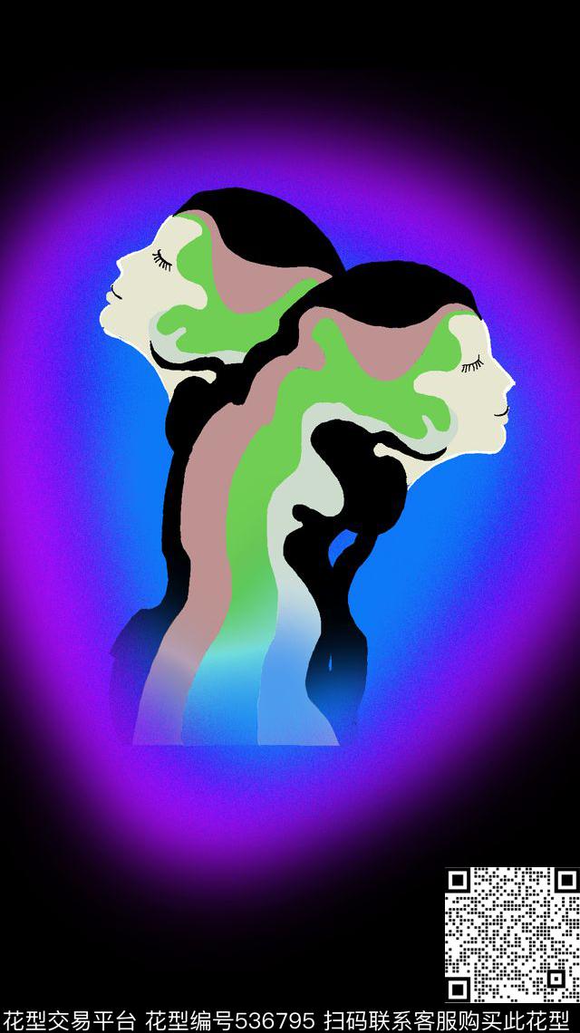 休闲时尚少女倪光数码印花华亿平台下载（图片编号: 536795） - 瓦栏（Walan）