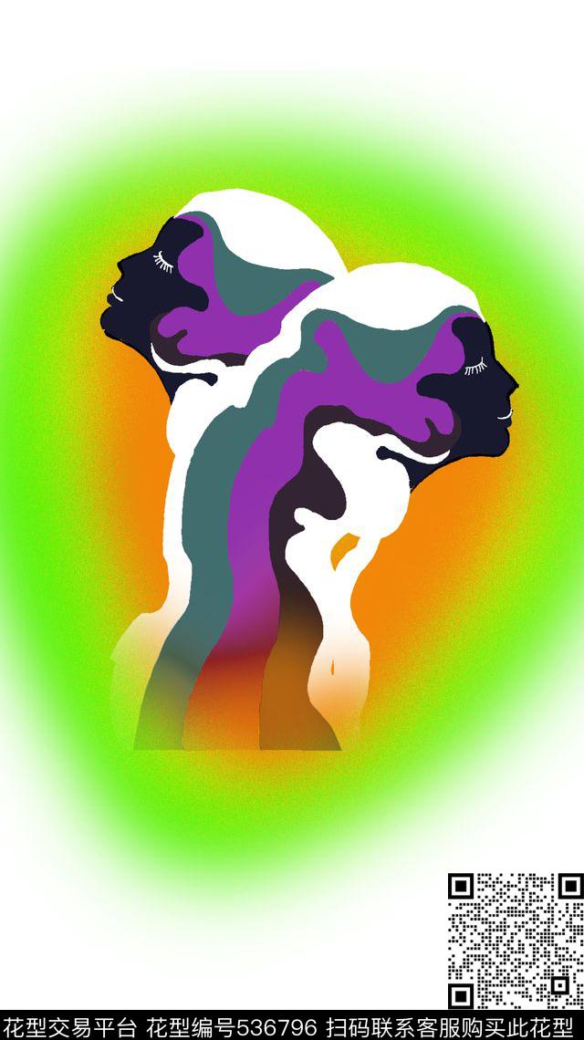 休闲时尚少女倪光数码印花华亿平台下载（图片编号: 536796） - 瓦栏（Walan）