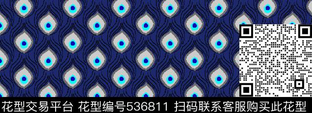 休闲时尚孔雀羽毛宝石传统印花华亿平台下载（图片编号: 536811） - 瓦栏（Walan）