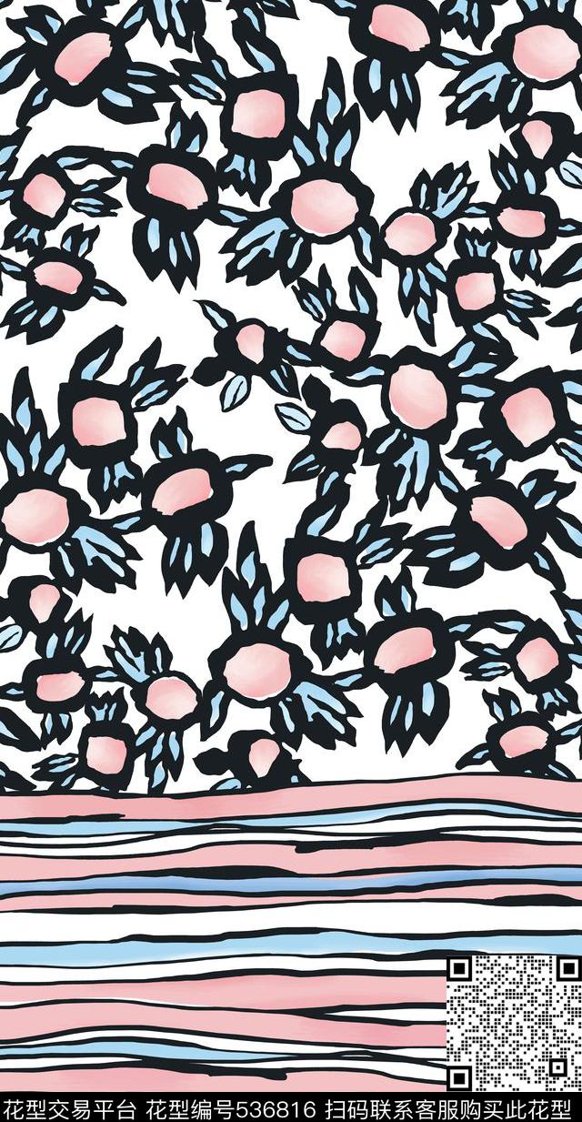 抽象春夏连衣裙数码印花华亿平台下载（图片编号: 536816） - 瓦栏（Walan）