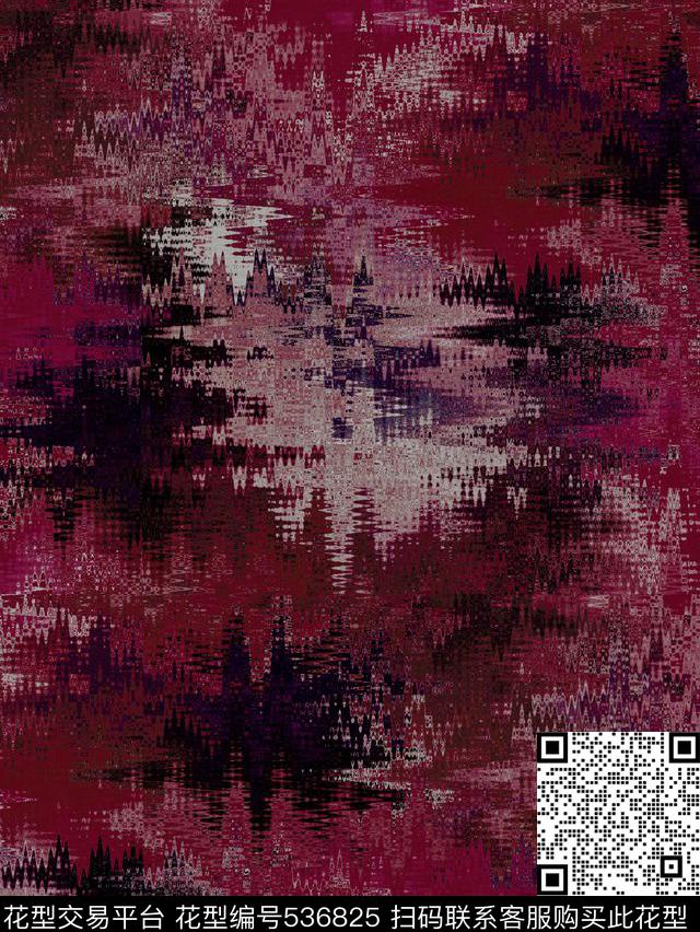 抽象肌理笔刷山石纹男士衬衫数码印花华亿平台下载（图片编号: 536825） - 瓦栏（Walan）