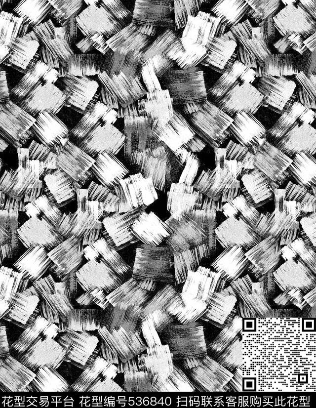 肌理质感时尚潮流油画笔触传统印花华亿平台下载（图片编号: 536840） - 瓦栏（Walan）