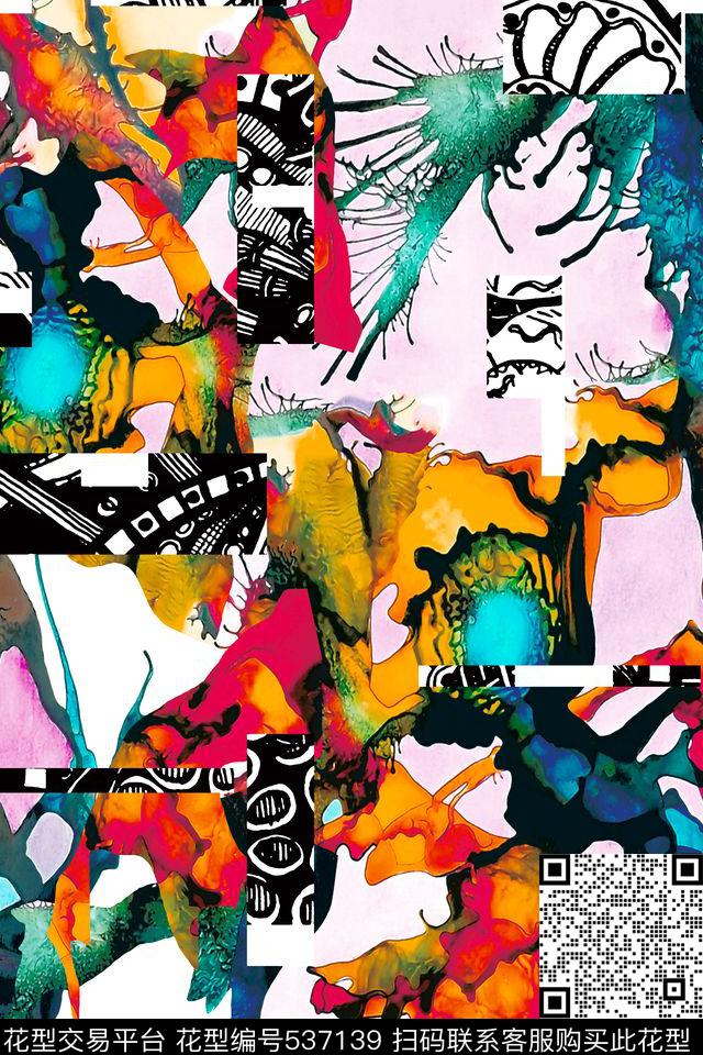 泳衣数码印花单色块数码印花华亿平台下载（图片编号: 537139） - 瓦栏（Walan）