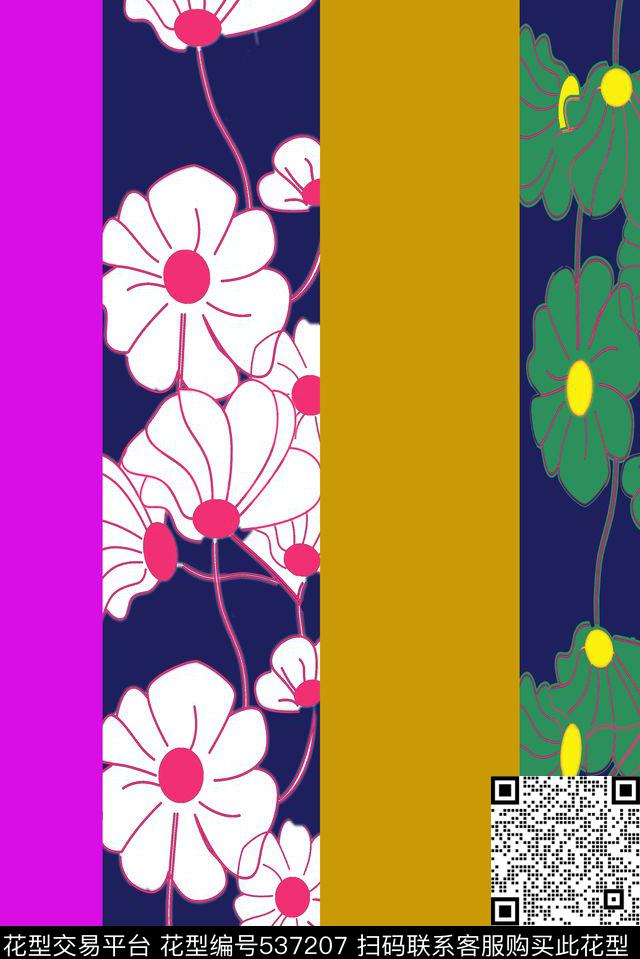 流行时尚潮流服装手绘装饰花半身裙家纺手绘装饰花线条流行时尚传统印花华亿平台下载（图片编号: 537207） - 瓦栏（Walan）